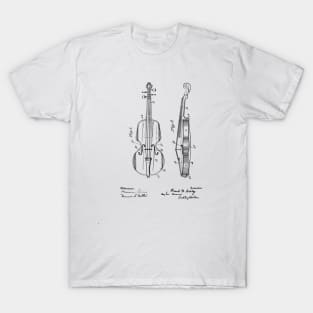 Violin Vintage Patent Drawing T-Shirt